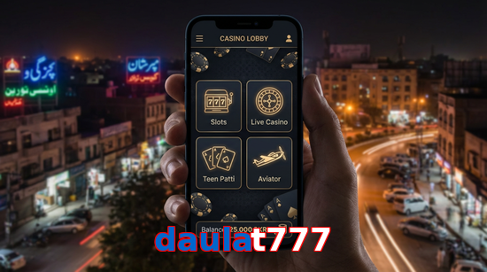 Main screen of Daulat777 app page for PK players